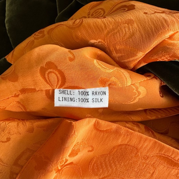 Shanghai Tang Olive Green Velvet Chinese Jacket - Picture 8 of 8